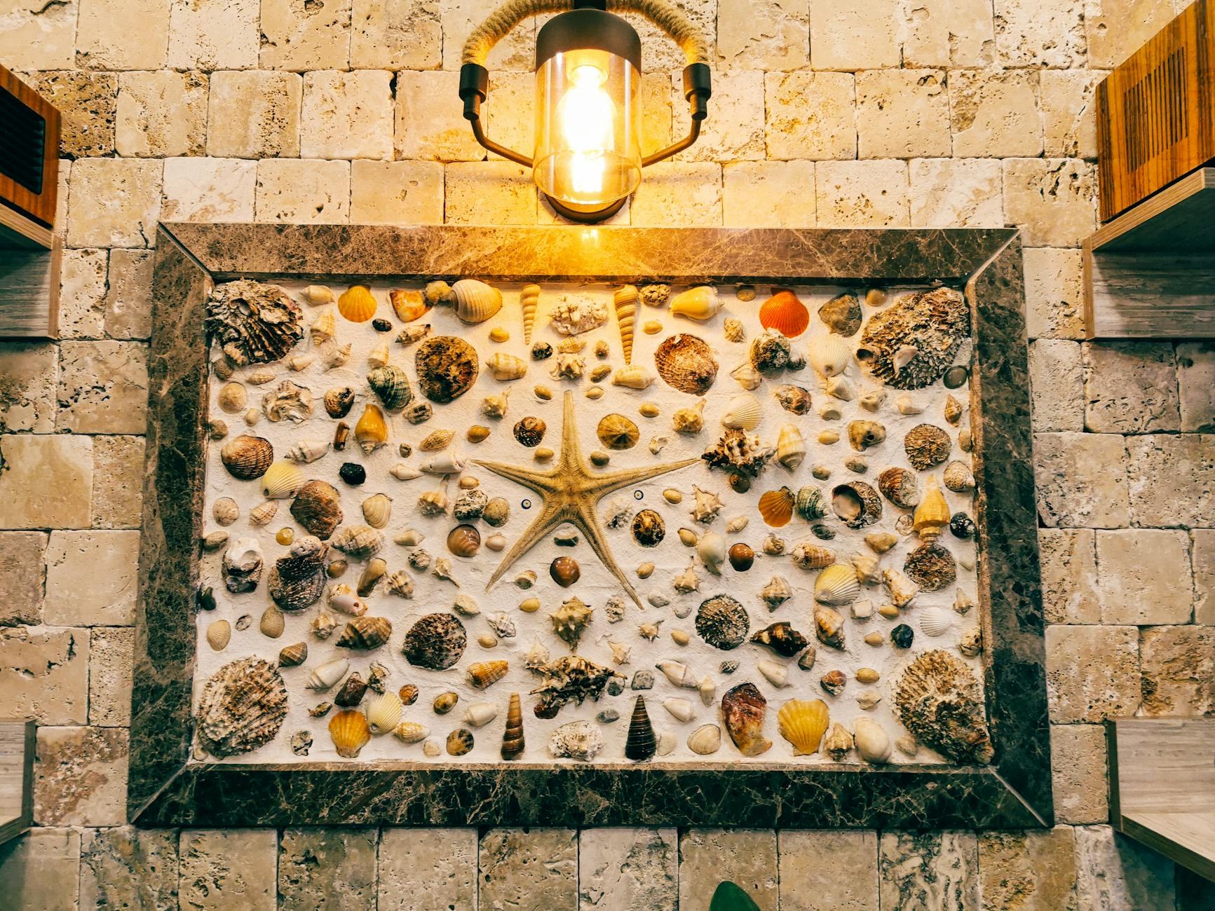 Recessed niche detail with integrated LED lighting